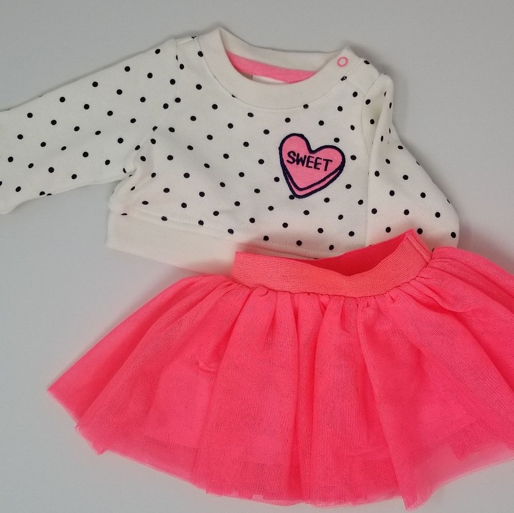Baby Girl Skirt Sweatshirt Outfit